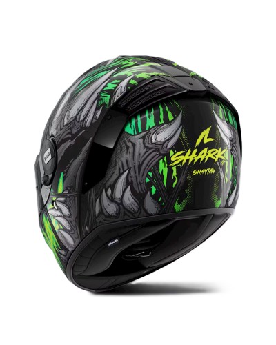 Motosikl dəbilqəsi Shark Spartan RS Shaytan HE8114EKGAXXL, ölçü XXL, qara/yaşıl