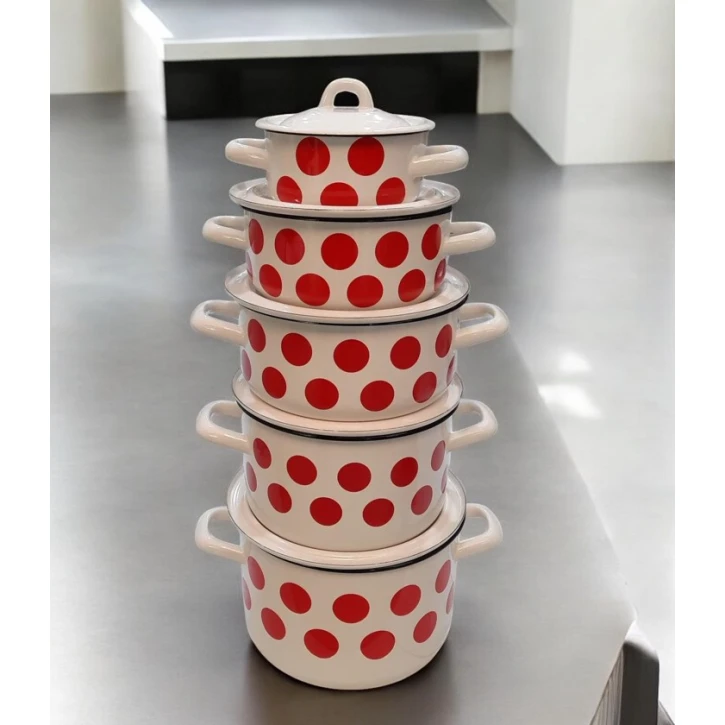 Набор кастрюль Gallery Home GH-000082, эмаль, разноцветный Набор кастрюль Gallery Home GH-000082, эмаль, разноцветный