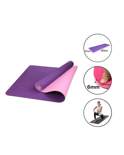 Yoqa üçün xalça Eco Friend 02125070, bənövşəyi, 61x183 sm