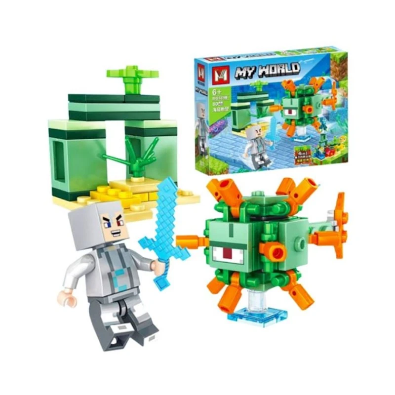 Блочный конструктор My World Minecraft MG569B, 80 элементов Блочный конструктор My World Minecraft MG569B, 80 элементов