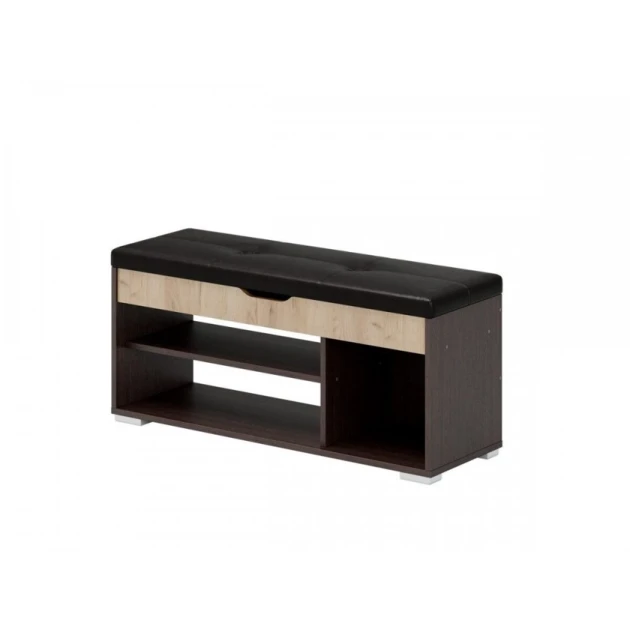 Ayaqqabı üçün tumba Art Mebel 59, laminat, qara, 60x90x35 sm Ayaqqabı üçün tumba Art Mebel 59, laminat, qara, 60x90x35 sm