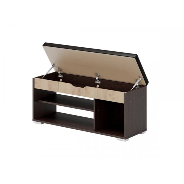 Ayaqqabı üçün tumba Art Mebel 59, laminat, qara, 60x90x35 sm Ayaqqabı üçün tumba Art Mebel 59, laminat, qara, 60x90x35 sm