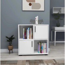 Komod Ev Plus Blanco, LDSP, ağ, 75x72x35 sm