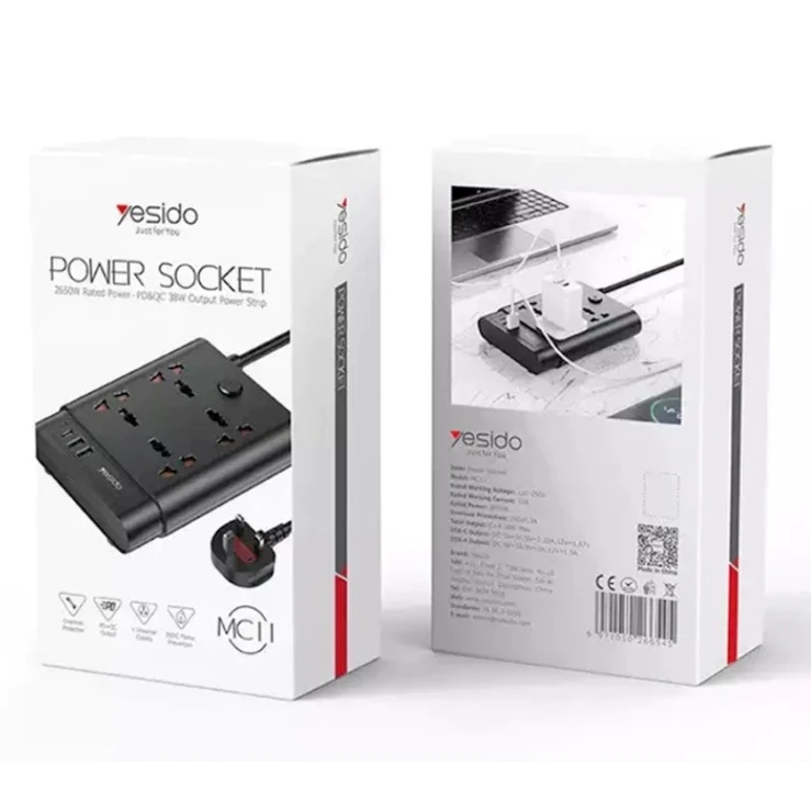 Удлинитель Yesido MC11 socket 7in1