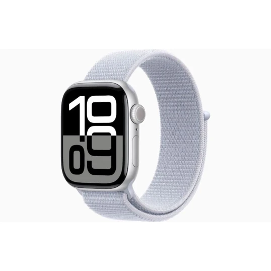 Умные часы Apple Watch Series 10 GPS 46mm Silver Aluminium Case with Blue Cloud Sport Loop (Официальная гарантия)