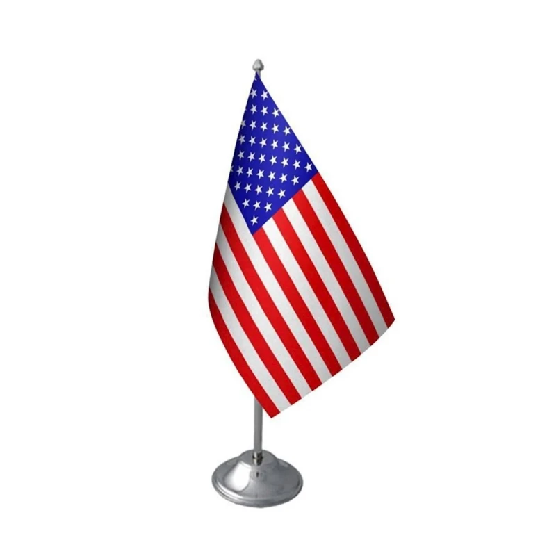 ABŞ masaüstü bayraq 0008, 30 sm, xrom