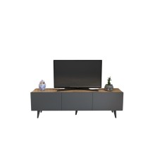 TV üçün tumba Ev Plus 12115868, LDSP, antrasit/qəhvəyi, 180x35x45 sm