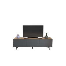 TV üçün tumba Ev Plus 12115868, LDSP, antrasit/qəhvəyi, 180x35x45 sm