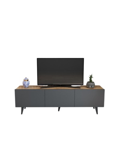 TV üçün tumba Ev Plus 12115868, LDSP, antrasit/qəhvəyi, 180x35x45 sm