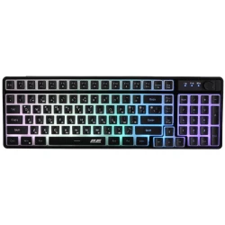 Клавиатура 2E GAMING KG390, 100 клавиш, USB-A/WL/BT, EN/UA, RGB, черная - 2E-KG390UBK-WL Клавиатура 2E GAMING KG390, 100 клавиш, USB-A/WL/BT, EN/UA, RGB, черная - 2E-KG390UBK-WL