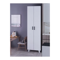 Распашной шкаф Ev Plus Kozy 12115634, ЛДСП, белый, 32х49х175 см Распашной шкаф Ev Plus Kozy 12115634, ЛДСП, белый, 32х49х175 см