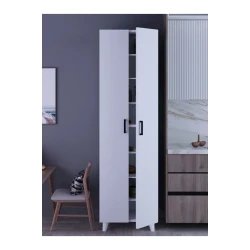 Распашной шкаф Ev Plus Kozy 12115634, ЛДСП, белый, 32х49х175 см Распашной шкаф Ev Plus Kozy 12115634, ЛДСП, белый, 32х49х175 см