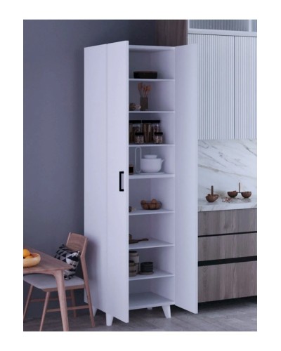 Lay açılan şkaf Ev Plus Kozy 12115634, LDSP, ağ, 32х49х175 sm