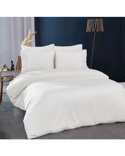 Yataq dəsti Grazie Home Moena, yorğan üzü 200x220 sm, mələfə 240х260 sm, 4 əd yastıq üzü 50х70 sm, avro, lüks-satin/pambıq, krem