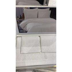 Yataq dəsti Grazie Home Moena, yorğan üzü 200x220 sm, mələfə 240х260 sm, 4 əd yastıq üzü 50х70 sm, avro, lüks-satin/pambıq, krem