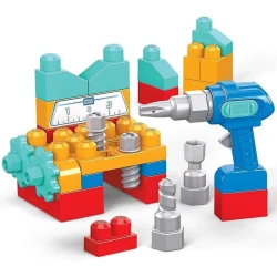Konstruktor Mega Bloks First Builders Lil' Building Drill Set GXK36, 2+ yaş, 32 hissə