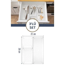 Orqanayzer dəsti Soft Chef SCP3, 3 əd, plastik, şəffaf