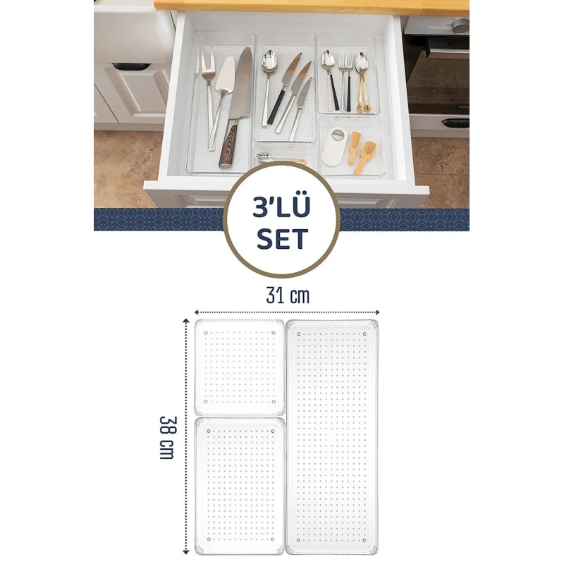 Orqanayzer dəsti Soft Chef SCP3, 3 əd, plastik, şəffaf Orqanayzer dəsti Soft Chef SCP3, 3 əd, plastik, şəffaf