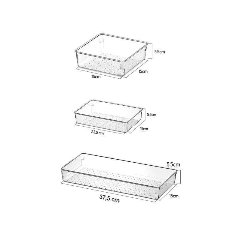 Orqanayzer dəsti Soft Chef SCP3, 3 əd, plastik, şəffaf Orqanayzer dəsti Soft Chef SCP3, 3 əd, plastik, şəffaf