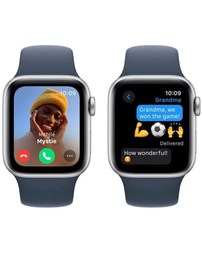 Ağıllı saat Apple Watch SE 2 2023 40mm Silver Aluminum Case with Storm Blue Sport Band