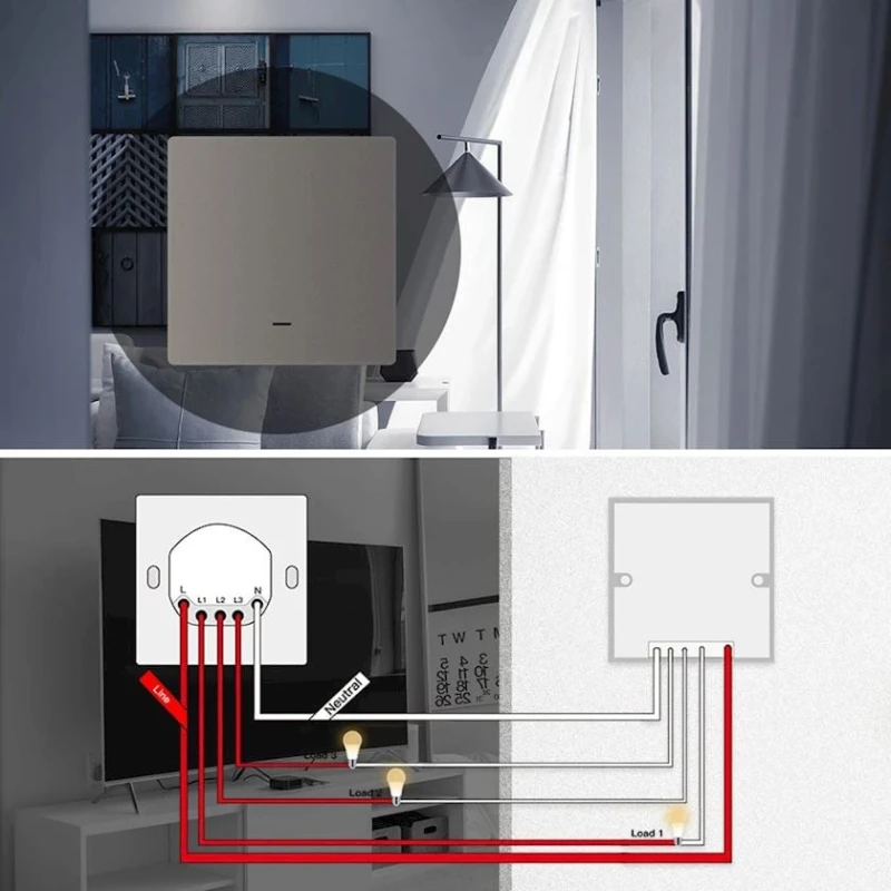 Умный выключатель Moes 1 кнопка Gang Smart Switch