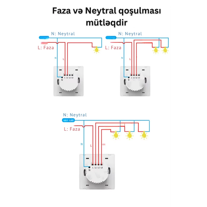 Умный выключатель Moes 1 кнопка Gang Smart Switch