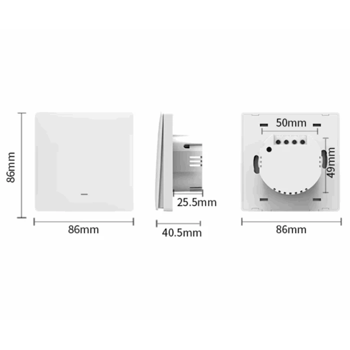 Умный выключатель Moes 1 кнопка Gang Smart Switch