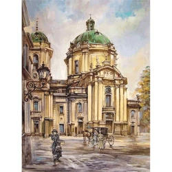 Холст на картоне с контуром Rosa Start Города Львов Пейзаж № 2, 30х40 см, хлопок, акрил Холст на картоне с контуром Rosa Start Города Львов Пейзаж № 2, 30х40 см, хлопок, акрил