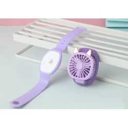 Вентилятор-часы мини 1001box, USB, фиолетовый Вентилятор-часы мини 1001box, USB, фиолетовый