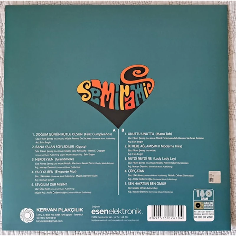 Виниловая пластинка Kervan Plak Semiramis Pekkan – Semiramis