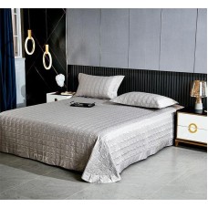 Dəst MiraNova SF-773, satin, ikinəfərlik, boz, örtük 250х250 sm, yastıq üzü 60х80 sm/2 əd