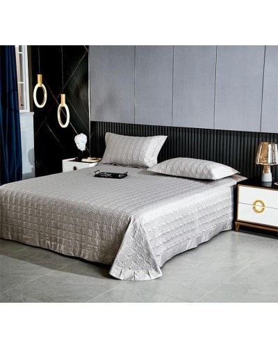 Dəst MiraNova SF-773, satin, ikinəfərlik, boz, örtük 250х250 sm, yastıq üzü 60х80 sm/2 əd