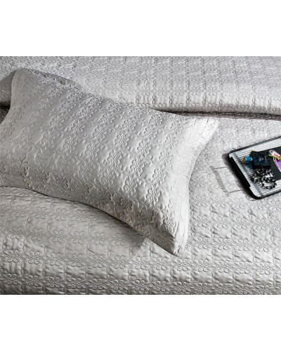 Dəst MiraNova SF-773, satin, ikinəfərlik, boz, örtük 250х250 sm, yastıq üzü 60х80 sm/2 əd