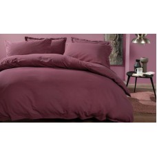 Yataq dəsti Yataş Plain XL, yorğan üzü 220x240 sm, mələfə 180x200 sm, yastıq üzü 50x70 sm (2 əd), ikinəfərlik, pambıq, tünd qırmızı