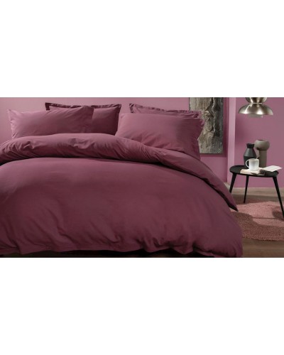 Yataq dəsti Yataş Plain XL, yorğan üzü 220x240 sm, mələfə 180x200 sm, yastıq üzü 50x70 sm (2 əd), ikinəfərlik, pambıq, tünd qırmızı
