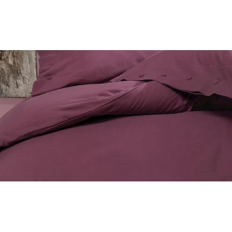 Комплект постельного белья Yataş Plain XL, пододеяльник 220x240 см, простыня 180x200 см, наволочка 50х70 см (2 шт), двуспальный, хлопок, бордовый