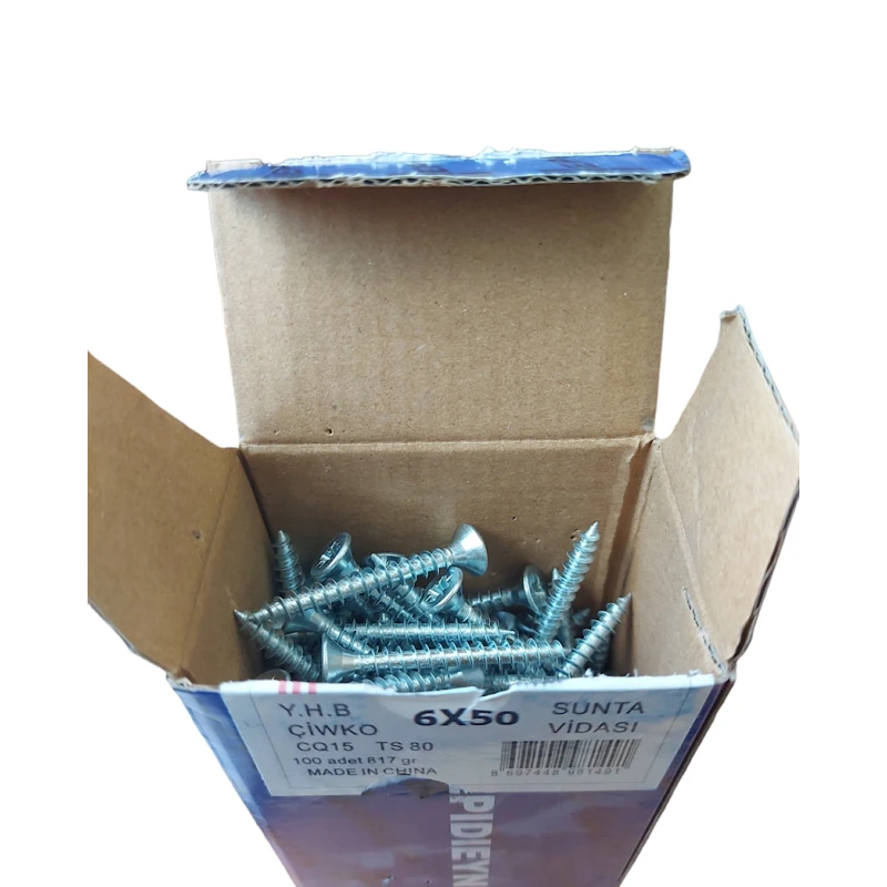 Шуруп Mepidieyn, 6x50 мм, 100 штук Шуруп Mepidieyn, 6x50 мм, 100 штук