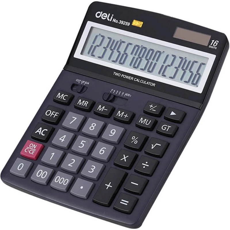 Калькулятор Deli E39259 настольный, 16-разрядный Калькулятор Deli E39259 настольный, 16-разрядный