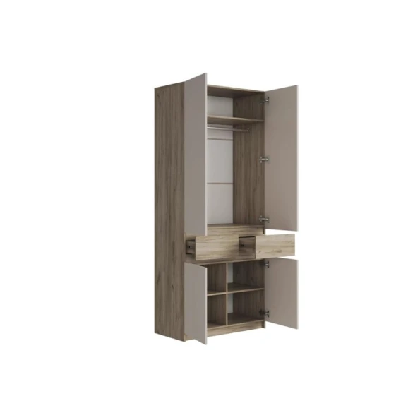 Шкаф Art Mebel Art-100-33, бежевый, ламинат, 210х100х50 см