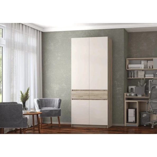 Шкаф Art Mebel Art-100-33, бежевый, ламинат, 210х100х50 см