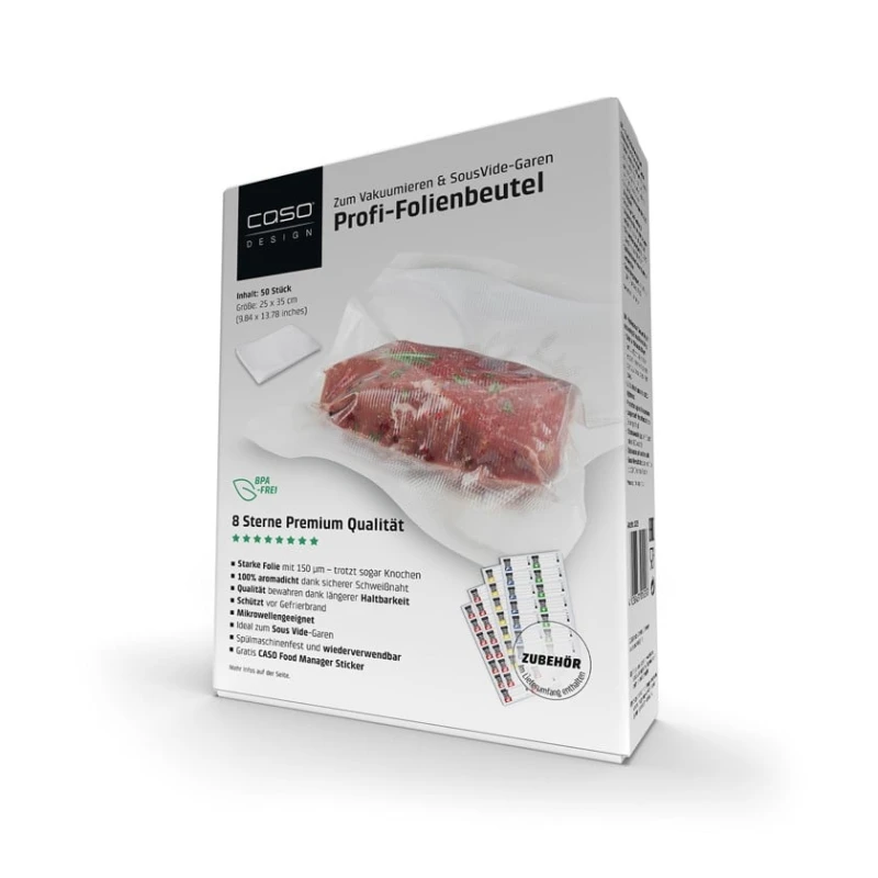 Вакуумный пакет CASO Designe 1229, прозрачный, 25x35 см, 50 шт Вакуумный пакет CASO Designe 1229, прозрачный, 25x35 см, 50 шт