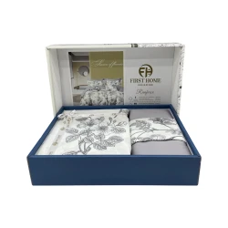 Комплект постельного белья First Home SHA-00002742, пододеяльник 200x220 см, простыня 250x250 см, 2 шт наволочки 50х70 см, евро, хлопок, разноцветный