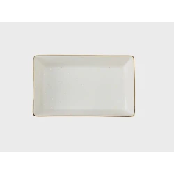 Закусочная тарелка Porland Forest, фарфор, белая, 12х20 см