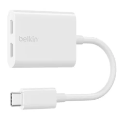 Адаптер Belkin RockStar USB-C Audio + Charge, белый