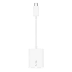 Адаптер Belkin RockStar USB-C Audio + Charge, белый