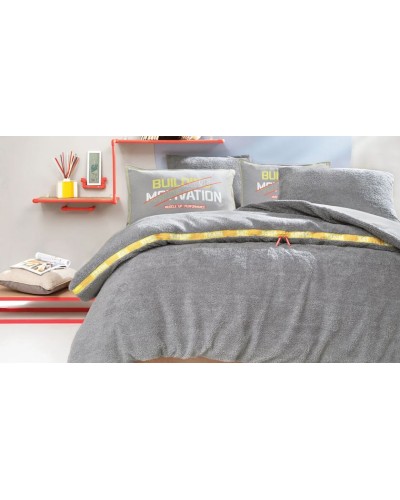 Yataq dəsti Yataş CoverMe Motivation, yataq örtüyü 200x220 sm, mələfə 160х200 sm, yastıq üzü 50x70 sm (2 əd), ikinəfərlik, pambıq/poliester, boz