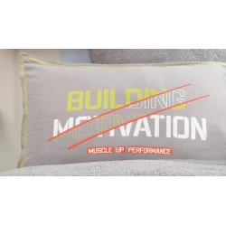 Комплект постельного белья Yataş CoverMe Motivation, покрывало 200х220 см, простыня 160х200 см, наволочка 50х70 см (2 шт), двуспальный, хлопок/полиэстер, серый