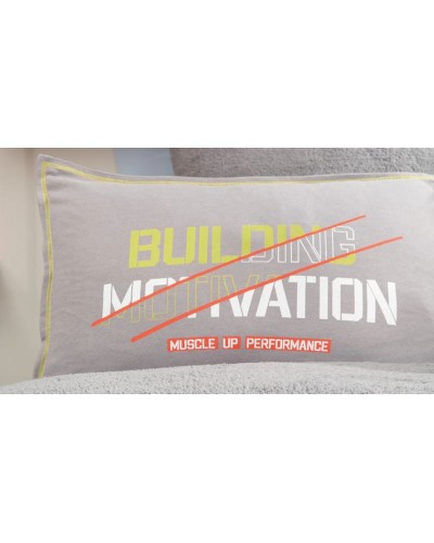 Yataq dəsti Yataş CoverMe Motivation, yataq örtüyü 200x220 sm, mələfə 160х200 sm, yastıq üzü 50x70 sm (2 əd), ikinəfərlik, pambıq/poliester, boz