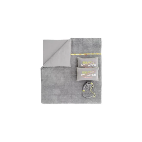 Комплект постельного белья Yataş CoverMe Motivation, покрывало 200х220 см, простыня 160х200 см, наволочка 50х70 см (2 шт), двуспальный, хлопок/полиэстер, серый