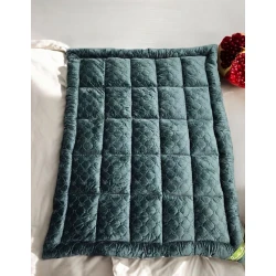 Döşək Narlı 000671, velür, yaşıl, 200x200 sm